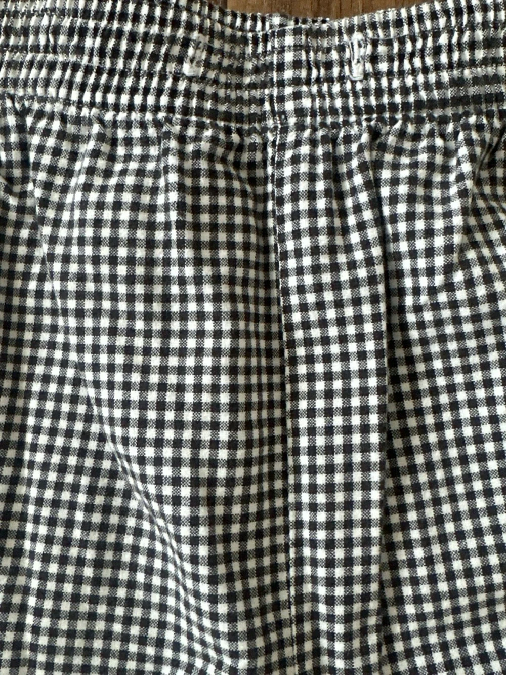 Black & White Gingham Elastic Waist Shorts Vintage Baxter & Wells Large
